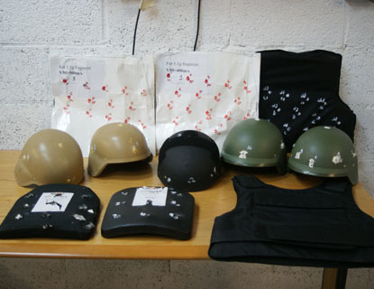 ppe helmet & stab testing